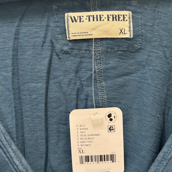 Free People We The Free Ivy Long Sleeve - Teal Sapphire NWT * - Picture 4 of 5